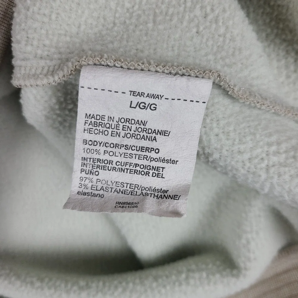Under Armour Sweater Mens Large Beige Striped Performance‎ Storm Tech Golf